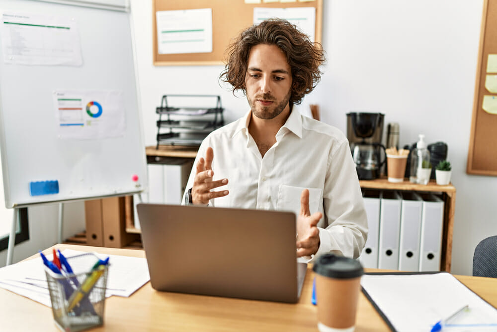 project manager in video call