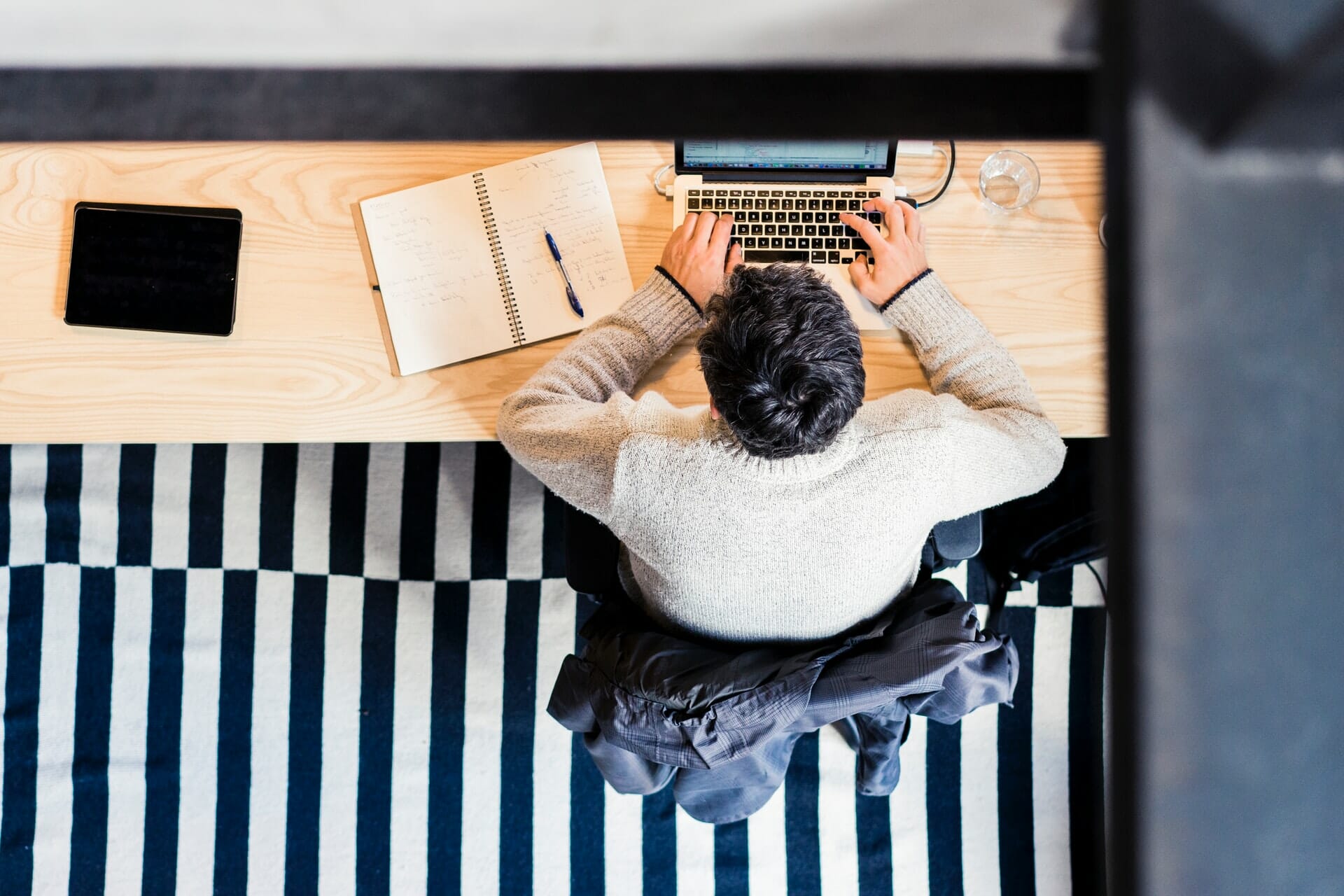 Student sitting at desk working 