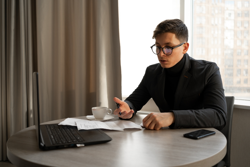 Student at desk working