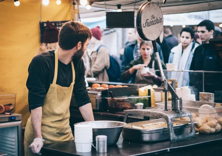 A small business serving its customers