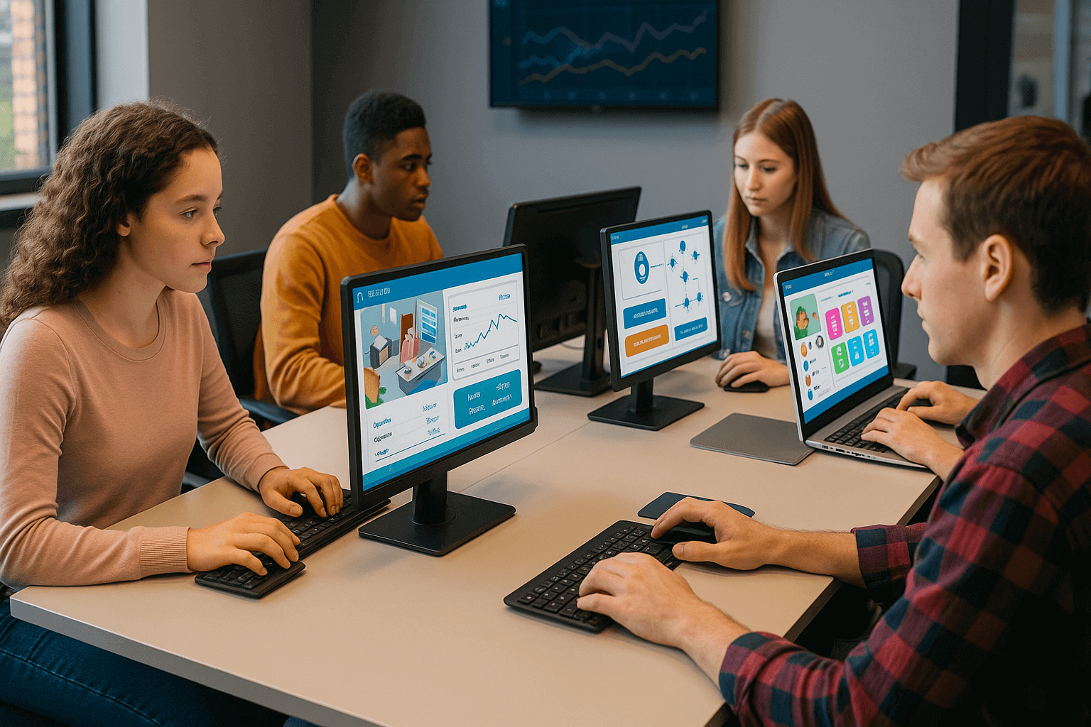 Higher-Ed Simulations in a Digital Business Lab