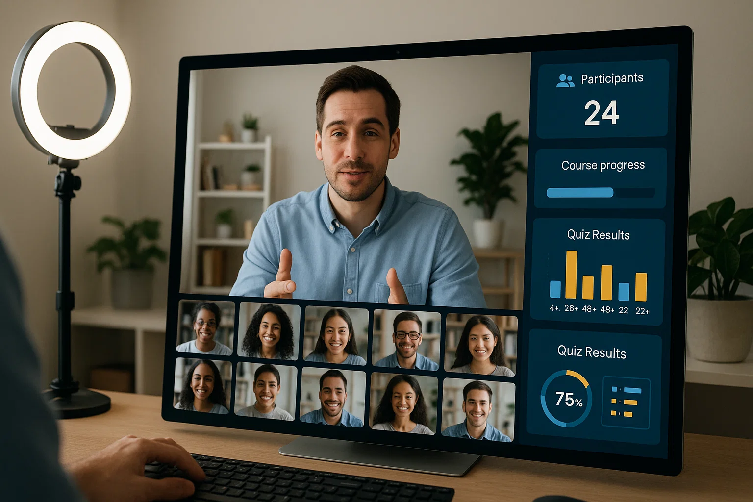 Virtual classroom software tracking students