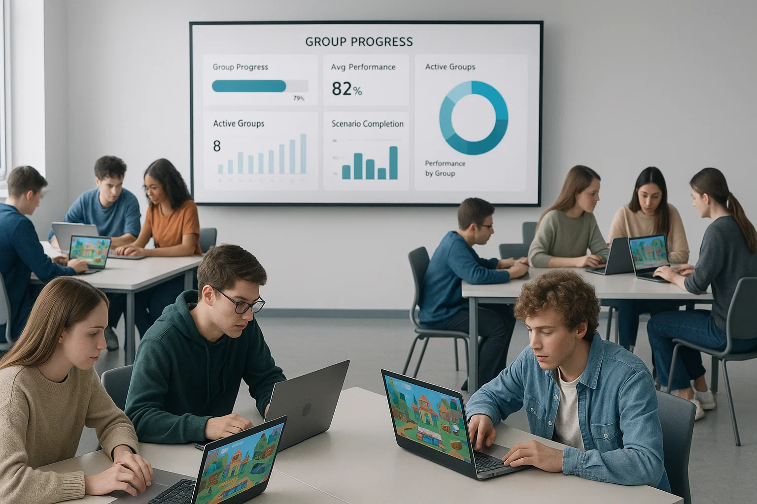 scalable game based learning classroom setup