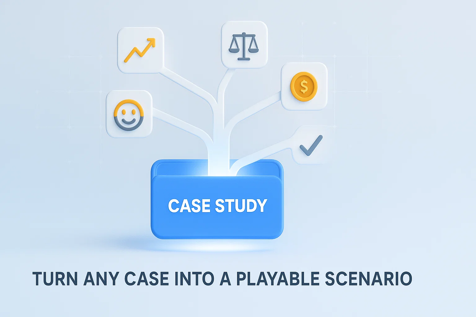 3D branching scenario decision tree