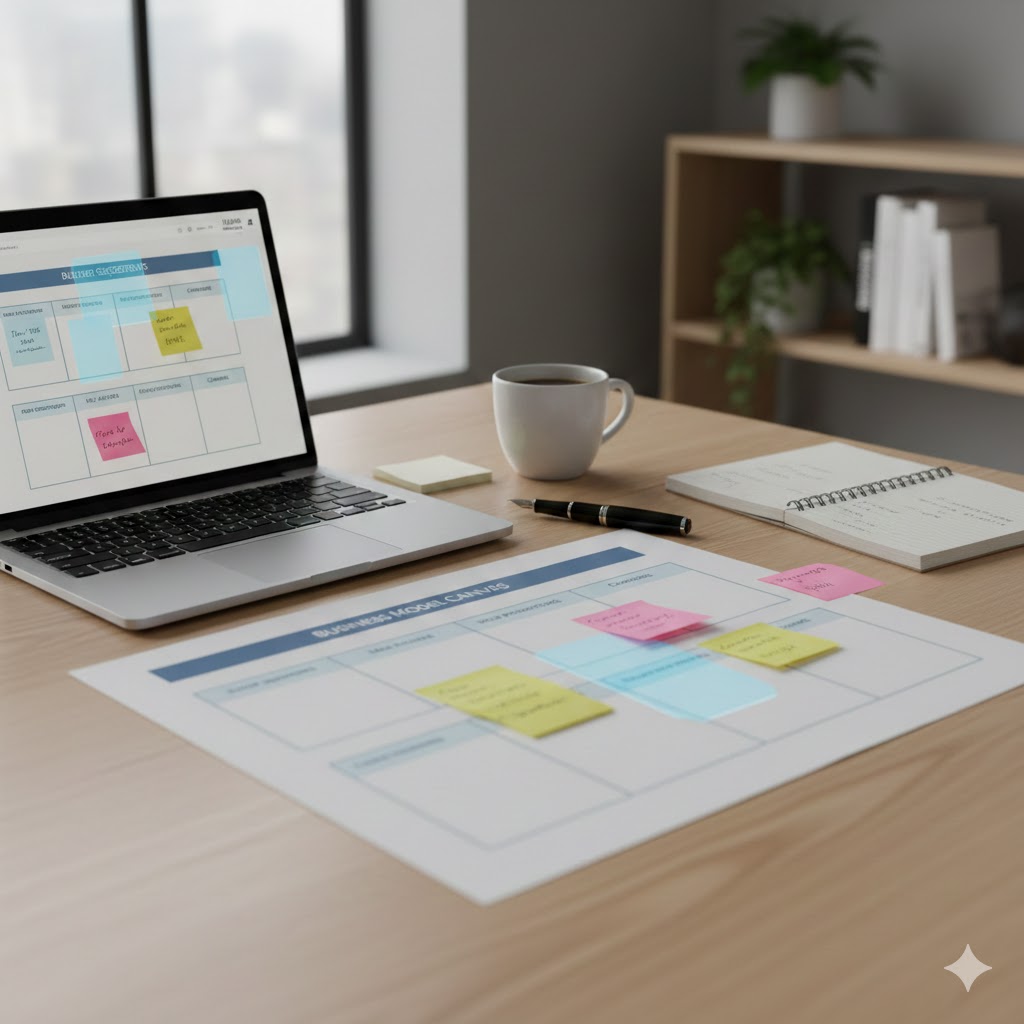business model canvas overview layout