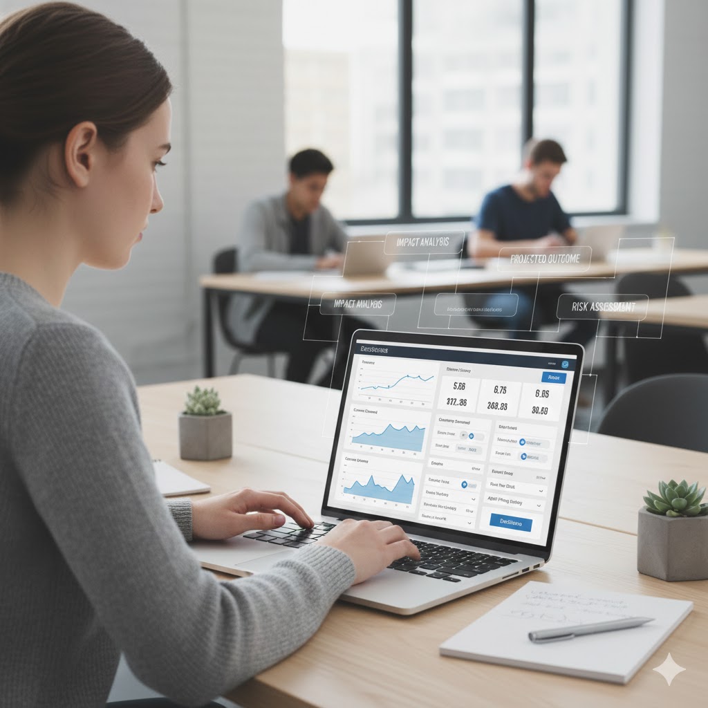 clothing business simulation decision dashboard