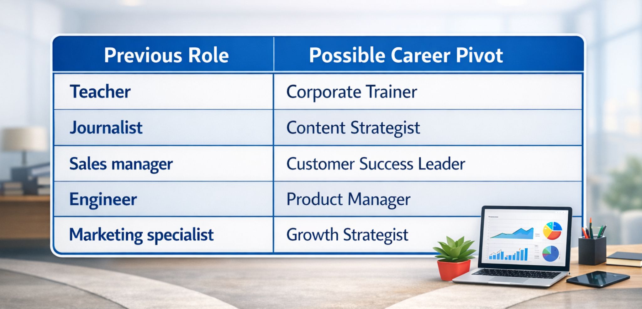 skills needed for a career change