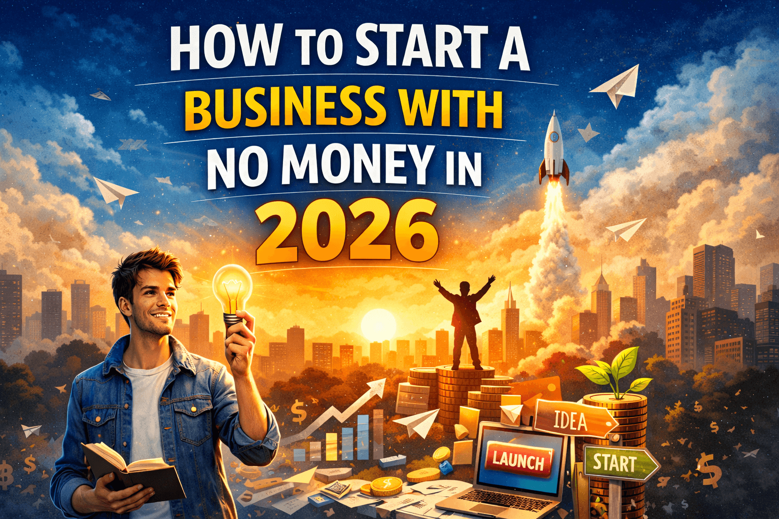 how to start a business with no money
