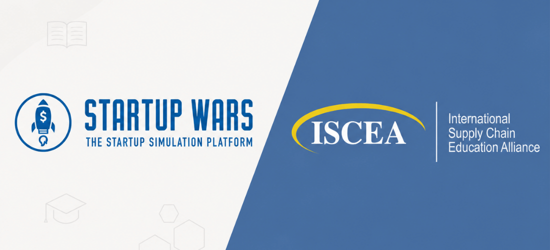 ISCEA x startup wars partnership cover about the supply chain simulation