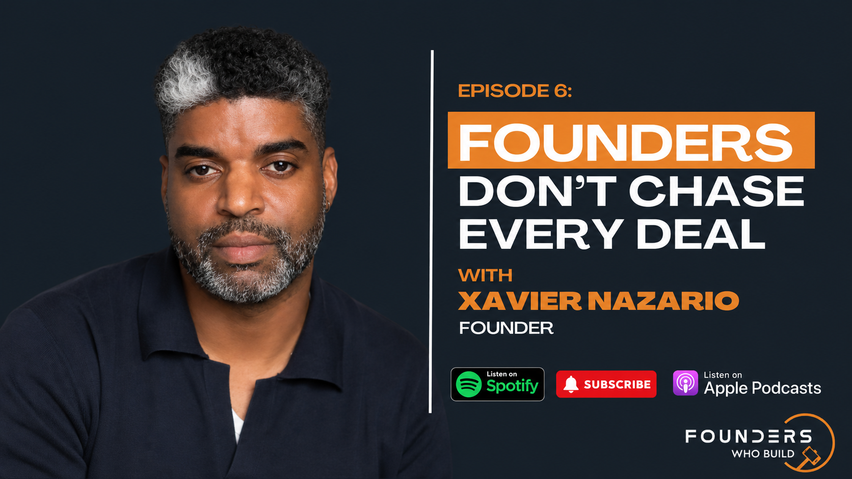 blog cover image of Xavier Nazario discussing how to deal with difficult clients on Founders Who Build with the title "Founders don't chase every deal"